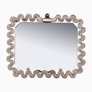 Miroir de Table Mid 20ème Siècle en Verre de Fontana Arte, Italie, 1940s