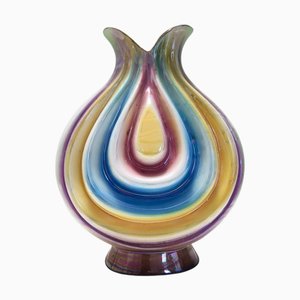 Vintage Ceramic Vase with Iridescent Colors attributed to Italo Casini, Italy, 1950s