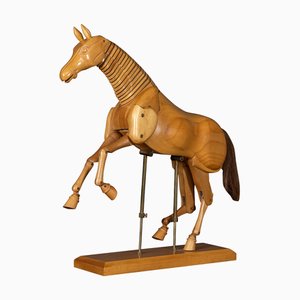 Vintage 20th Century English Articulated Wooden Horse, 1960s