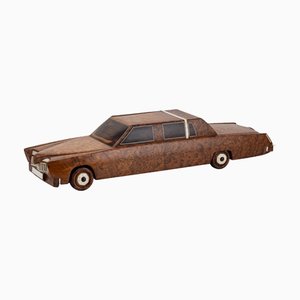 21st Century Hand Carved Wooden Cadillac Car Model