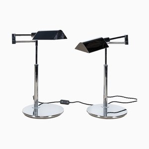 Vintage Schreibtischlampen aus Chrom mit Gelenk, 1950, 2er Set