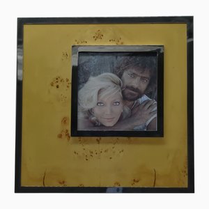 Cadre Photo en Métal Chrome et Bruyère par Felice Antonio Botta, Italie 1970s