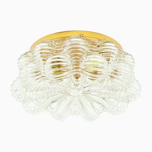 Large Mid-Century Bubble Glass Flush Mount attributed to Helena Tynell for Limburg, Germany, 1960s