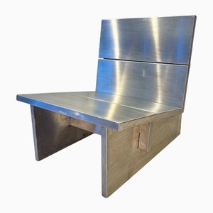 Silla vintage de acero inoxidable, 2000