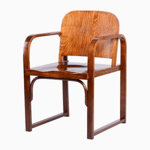 Art Deco Armchair in Beech, 1930s