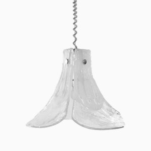 Mid-Century Modern Hanging Lamp in Ice Glass by J. T. Kalmar, 1960