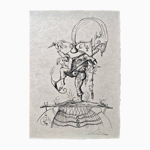 Salvador Dali, Quaresmeprenant from Les Songes Drôlatiques de Pantagruel, Original Large Lithograph, 1973