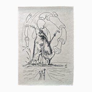 Salvador Dali, La Grande Jument de Gargantua, i.e. Diane de Poitiers, from Les Songes Drôlatiques de Pantagruel, Original Large Lithograph, 1973