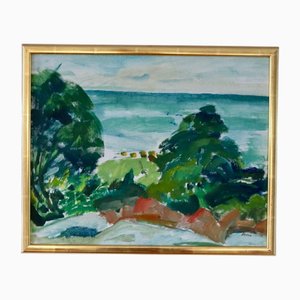 Kjell Rosén, Landschaft, 1960er, Öl auf Leinwand, Gerahmt