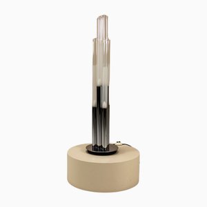 Floor Lamp in Chromed Metal and Glass by Aldo Nason for Mazzega, 1970s