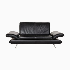 Leather Two-Seater Black Sofa from Koinor Rossini
