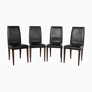 Chairs Leather Chair in Black from MDF Italia, Set of 4