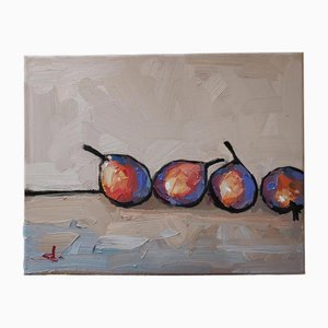 Vivek Mandalia, Orange Pears, Oil on Canvas