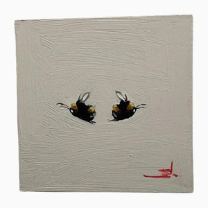 Vivek Mandalia, Hummeln, Öl auf Leinwand