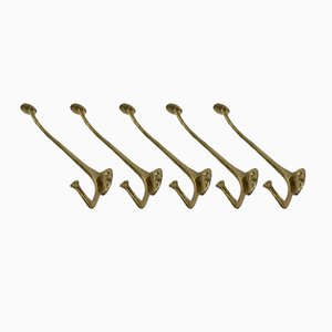 Brass Wall Hooks by Adolf Loos, 1916, Set of 5