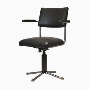 Silla de escritorio alemana de tubo de acero cromado, 1950