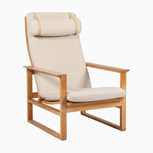 2254 Oak Sled Chair attributed to Børge Mogensen for Fredericia, Denmark, 1956