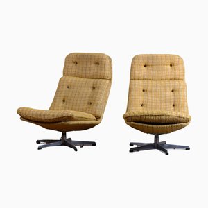 Mid-Century Swivel Chairs attributed to Gerald Neusser, Czech, 1960s, Set of 2