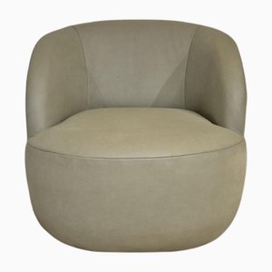 Vintage Montel Wave Lounge Chair in Leather
