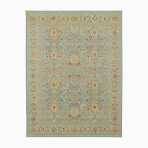 Orientalischer blauer Oushak Teppich
