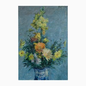 Impressionist Artist, Floral Still Life, Original Oil on Canvas