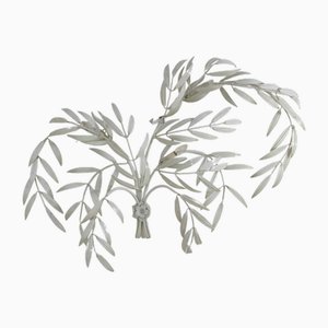 Lámpara de pared grande de metal, años 70