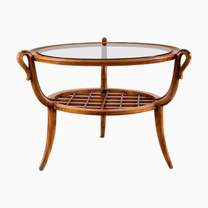 Runder Couchtisch aus Kirschholz von Paolo Buffa für Arrighi Serafino, 1950er