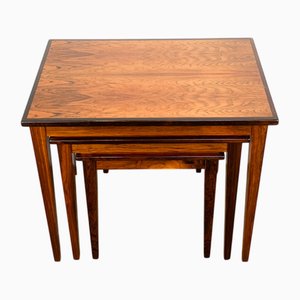 Danish Nesting Tables in Rosewood, 1960s, Set of 3