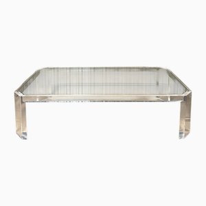 Table Basse Vintage en Acrylique par David Lange, 1970