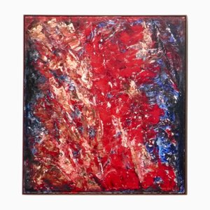 Jozef Mees, Early Lyrical Abstract Composition, Belgien, 1963, Öl auf Holz