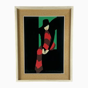 Amleto Dalla Costa, Composition, 1980s, Original Serigraph, Framed