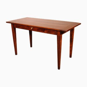 Mesa de granja pequeña de madera de cerezo