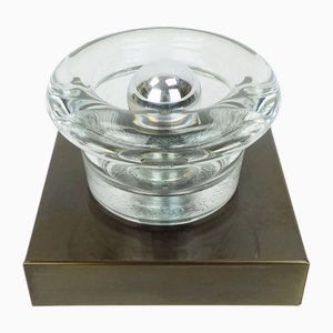 Space Age Sconce in Metal and Thick Glass from Cosack Leuchten, 1970s
