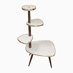 Banco floral de formica gris, años 50