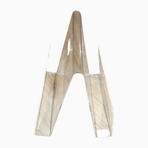 Porte-Revues Vintage en Verre Acrylique, 1980s