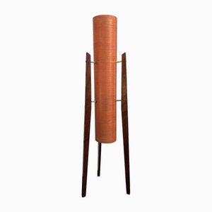 Mid-Century Modern Rocket Teak Tripod Floor Lamp from Sered Novoplast, Czechoslovakia, 1960s