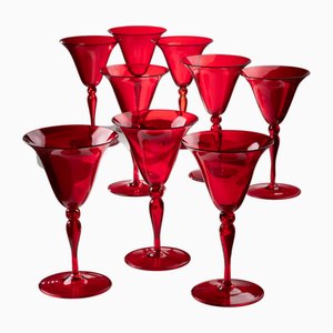 Glasses from Venini, Set of 9