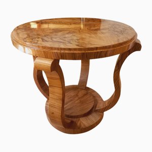 Art Deco Round Pedestal Table, 1930s