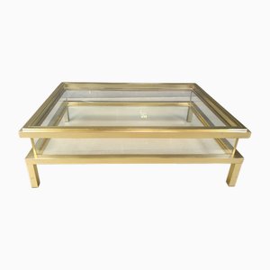 Table Basse Vintage avec Plateau Coulissant de Belgo Chrom, 1970s