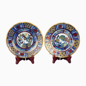 Vintage Ceramic Plates, 1920s, Set of 2