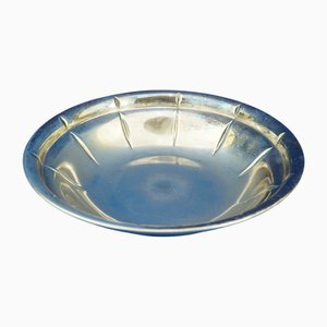 Milieu de Table Art Déco en Métal Argenté par Krupp Milano, 1940s