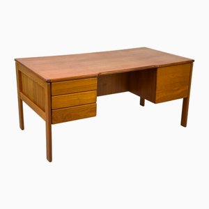 Danish Teak Desk with Door and Drawers by Bornholm, 1970s