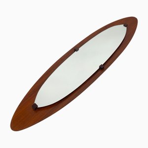 Specchio Mid-Century moderno di forma ovale di Franco Campo & Carlo Graffi, anni '50