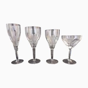 Crystal Drinking Glasses attributed to Val Saint Lambert, France, 1960s, Set of 2