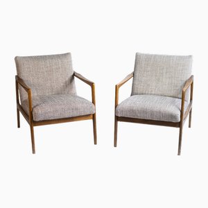 Poltrone Mid-Century moderne in legno di teak, set di 2