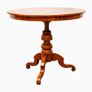 First Half of the 19th Century Round Inlaid Coffee Table by Rolo