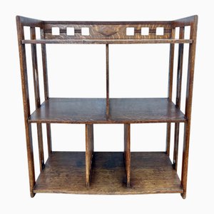 Étagère Murale Art Déco Début du 20ème Siècle en Noyer, 1920s