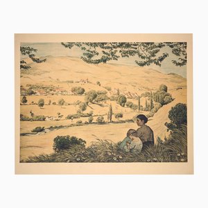Hans Thoma, Paesaggio estivo della Germania meridionale, 1897, Stampa