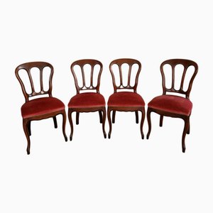 French Chippendale Dining Chairs, Set of 4