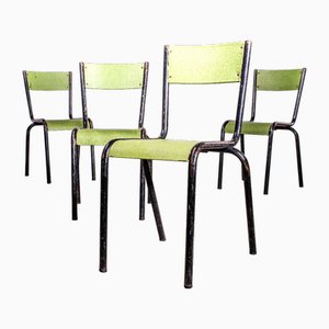 Green Woven Laminate 510 Dining Chair from Mullca, 1950s, Set of 4